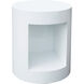 Beacon 22.5 X 18 inch High Gloss White End Table